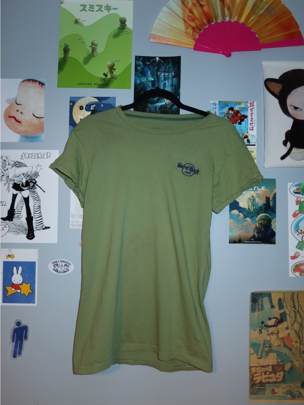 Hard Rock Cafe “Save the Planet” Olive Green Tee with Navy Pocket Logo